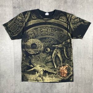 00s Y2k Cancún Mexico AOP Tee Shirt